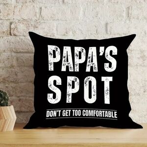 Papa's Spot Decorative Pillow COVER with Zip Closure